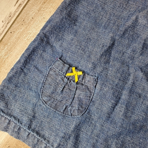 Carter's Denim Chambray Halter Tunic Dress Size 6m EUC 100% Cotton - Picture 5 of 8